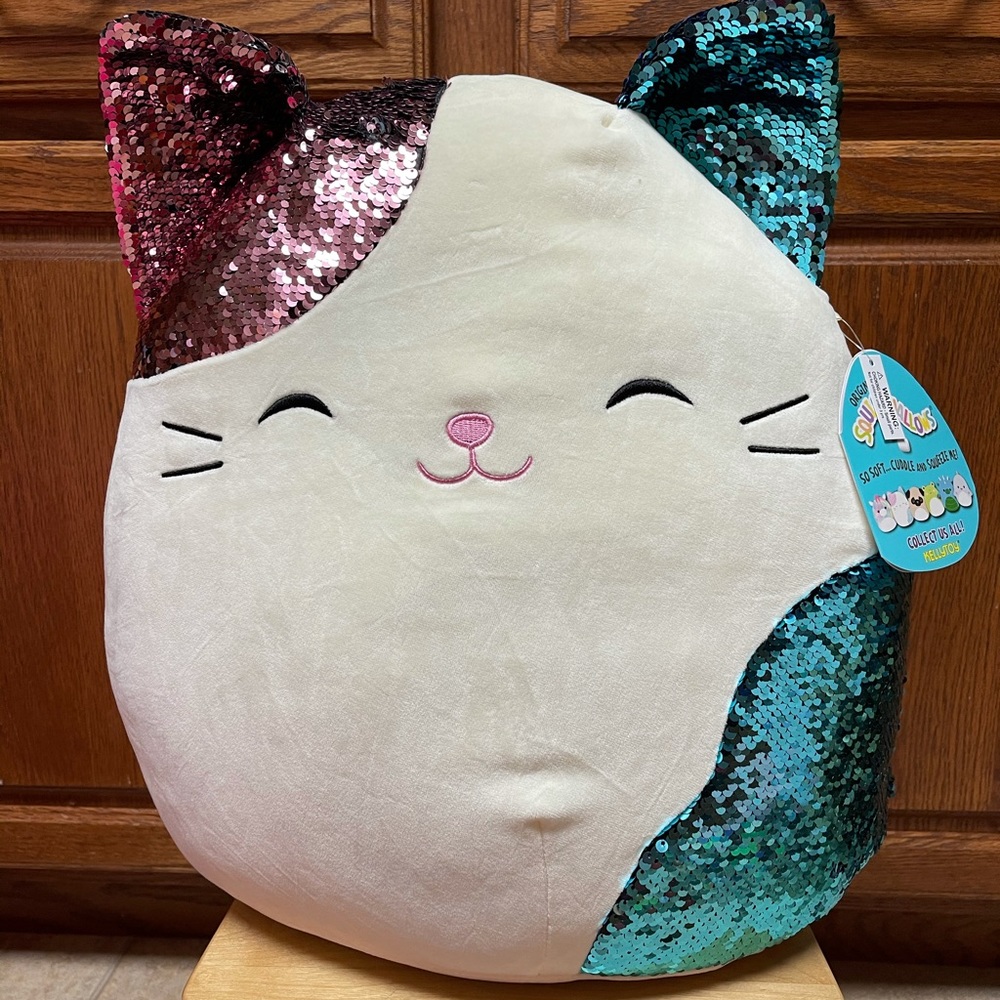 Sequin cat squishmallow